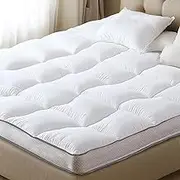 WhatsBedding Memory Foam Mattress Topper 2 Inch King, Pressure-Relieving Cooling Mattress Pad with Secure Strap Design for Back Pain, Soft and Supportive Bed Topper