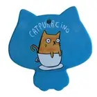 Cat - Catpurrcino Cat Shaped Ceramic Kitchen Trivet / Sign Cat Lovers Gift FS