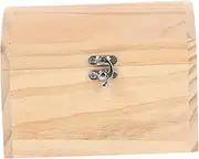 Luxshiny Box DIY Unfinished Wooden Keepsake Box Blank Canvas for Creative Projects for Jewelry Trinkets and Rustic Design for Home Decor and Crafting