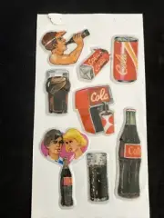 Vtg 80’s Puffy Scratch & Sniff Sticker Sheet - COLA - Super Rare & HTF