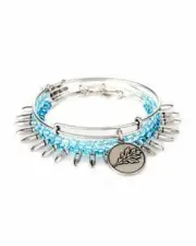 Alex and Ani Set of 3 "Forest" Expandable Bangle bracelet spike of confidence