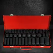 1/2" Drive Giantz 35pcs Impact Socket Set Metric 8-32mm with Case