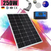 12V 300W 250W Fixed Solar Panel Mono Generator Caravan Camping Charger Regulator