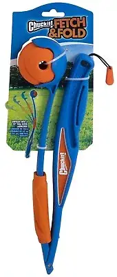 Chuckit Fetch & Fold Compact Ball Launcher, Unfolds Into 25” Full Sized Launcher
