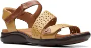 Clarks Women's Kitly Way Sandals Yellow Leather 9 Medium