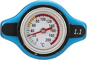 XIASABA Aluminum Alloy Radiator Cap With Temperature Gauge Pressure Adjustment Leakproof Universal For Car 1 1bar Thermostatic Gauge Suitable For Motorcycles Offroad Bikes ATVs Ut (Little Head 1.1)