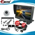 7" Monitor 4PIN White CCD Reversing Camera Suzy Coil Trailer Cable Mount Bracket