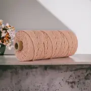 3MM 3ply Macrame Cord | LATTE | 100% Pure Cotton Soft Rope Melbourne Australia