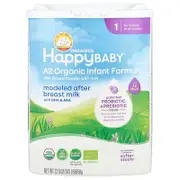 Happy Family Organics, A2 Organic Infant Formula, Milk-Based Powder with Iron, 0-12 Months , 22.9 oz (650 g)