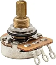 Musiclily Pro HD B1M Full Brass Inch Size Fine 24-Spline Split Shaft Pot Linear Taper Potentiometer for Electric Guitar Bass