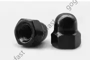M3 M4 M5 M6 M8 M10 M12 Black Carbon Steel Hex Cap Nuts Hex Acorn Nut