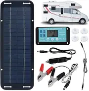 Solar Panel Kit, 12V 30W IP65 Waterproof Trickle Charger, Portable Monocrystalline Solar Powered Battery Charger With Voltage Regulator for Car, RV, Boat, Motorcycle