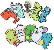 IWOWHERO 10Pcs Dinosaur Embroidered Applique Patches for DIY Clothing Repair Cartoon for Bags Hats Jeans and Craft Projects