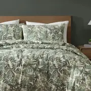 Ardor Boudoir Solana Polyester Microfibre Quilt Cover with Pillowcase Set Sage