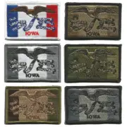 VELCRO® BRAND Fastener Morale HOOK Iowa Des Moines State Patches 3x2"