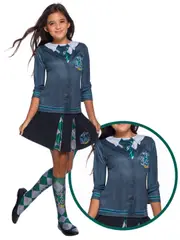Harry Potter Slytherin Kids Girls Top Dress Up Halloween Party Costume