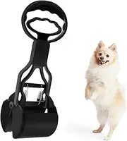 Pet Dog Pooper Scooper, Durable Handle Dog Poop Pick Up Tool (Black)