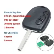 Remote Car Key Fob 3 Buttons 304Mhz for Chevrolet Caprice Lumina QQY8V00GH40001
