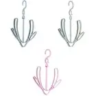3 pcs Rotatable Plastic Clothes 2 Hooks Storage Shelf Shoe Racks Drying Hanger