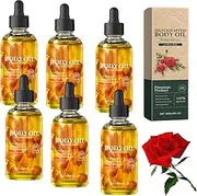 Vanilla Rose Body Oil, Rose Hip Oil, Bath Oils for Women, Rosehip for Face, Rose for Hair, Body After Shower, Nature Moisturizing Vanilla, Scalp and Nails Multi-Purposing (6pcs)
