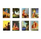Set of 8 Match Boxes Edward Mason Eggleston pinup art Matchbox Holder box