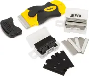 Tools 17013 4-Inch Mini Razor Scraper with (10) Non-Marring Plastic Blades and (