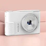 4K Digital Camera, 8MP Vlogging Camera, 64GB Memory Card Support, Portable Compact Camera for Photography, Point and Shoot Digital Cameras for Travel,16X Zoom (White)