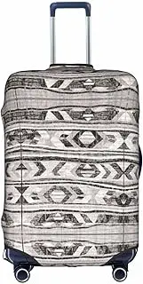 [FSCEV] Grey Tribal Trolley Suitcase Protective Cover Business Travel Luggage Protector Fashion 18-32 Inches, White, L
