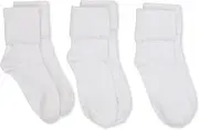 [Jefferies Socks] Big Girls' Seamless Tatted Edge Socks (Pack of 3)