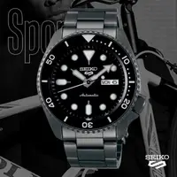 在飛比找momo購物網優惠-【SEIKO 精工】5 Sports 潮流黑水鬼機械錶 SK