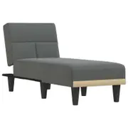 vidaXL Chaise Longue Recliner Lounge Chaise Sofa Adjustable Dark Grey Fabric