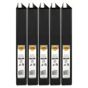 5x Marbig Clearview 3 D-Ring Insert Binder A4 File 25mm Document Organiser Black