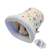 Ozzy Cages T Cosy Tunnel Rainbow Hearts Guinea Pig Soft Toy