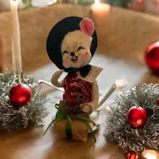 NWT Annalee 8" Rustic Yuletide Boy Mouse Plush 2016