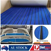 240×90cm EVA Foam Boat Flooring Mat Decking Yacht Carpet Teak Sheet Dark Blue