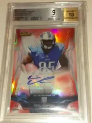 Eric Ebron 7/15 2014 Finest Rookie Autograph Red Refractors #123 BGS 9