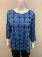 NEW SPORTSCRAFT BLUE "CLANCY CHECK TOP" SIZE LARGE=12/14 ( # 1572 )