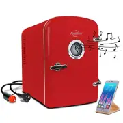 Koolatron 4L Portable Mini Car Fridge with Bluetooth Speaker for Camping,RV,4WD