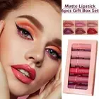 Matte Lipstick 6pcs Gift Box Set Hydrating Lipstick Lastin Long Waterproof P1O0