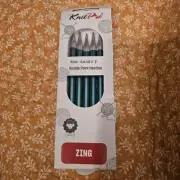 KnitPro Zing Dpn Size 11, 6". Double Pointed Knitting Needles