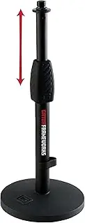 Gator Frameworks GFW-MIC-0600 Weighted Round Based Short Desktop Mic Stand Deluxe with Height Adjust