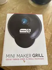Dash Mini Maker Grill - Pancakes Eggs Sandwiches Waffles Burgers New In Box