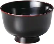 J-Kitchens Miso Soup Bowl, Made in Japan, Wood, Dishwasher-Safe, Kyo-Type Soup Bowl, Tamari (1 Guest), 4.4 inches (11.2 cm), Dishwasher Safe, Lacquer, Hand-Painted Sonoichi