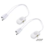DC 5V-24V 5A PIR Motion Sensor Switch for Kitchen LED Strip Light,2Pcs White