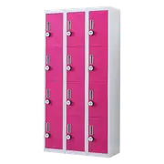 12-Door Locker for Office Gym Shed School Home Storage - 4-Digit Combination Lock