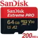 【公司貨 SanDisk】64GB Extreme PRO microSDXC TF U3 V30 A2 記憶卡