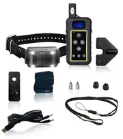 Remote dog training collar pet trainer waterproof strobe LED anti bark 1.2km