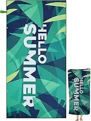 Microfiber Beach Towel - 59 x 27.5 Inch Lightweight Quick Dry Towel - Absorbent Towel for Travel, Swimming, Pool, Yoga, Hiking, Camping, Beach
