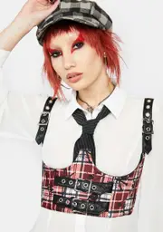 [Current Mood] Lust Or Envy Plaid Underbust Corset
