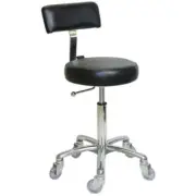 Joiken Sprint Black Cutting Stool Hairdressing/Beauty/Barber shop - Chrome Base